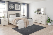 Stelsie White Queen Panel Bed - Gate FurnitureQueen Bed
