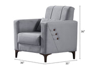 Step 36" Wide Convertible Armchair - Gate FurnitureAccent Chairs