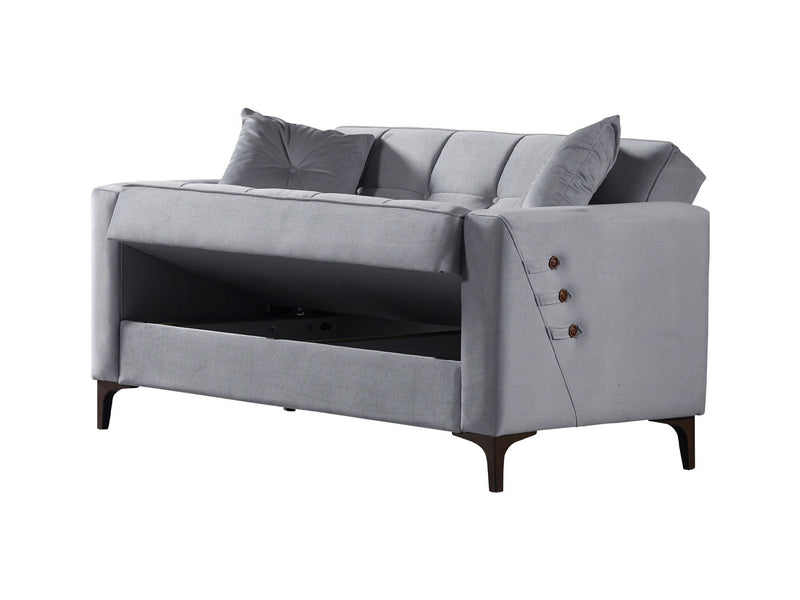Step 63" Wide Square Arm Convertible Loveseat - Gate FurnitureLoveseat