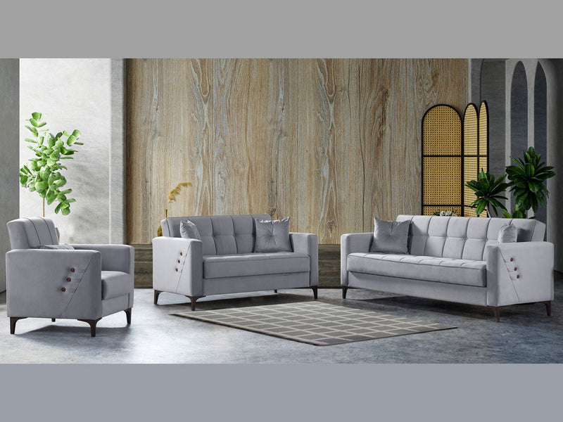 Step 63" Wide Square Arm Convertible Loveseat - Gate FurnitureLoveseat