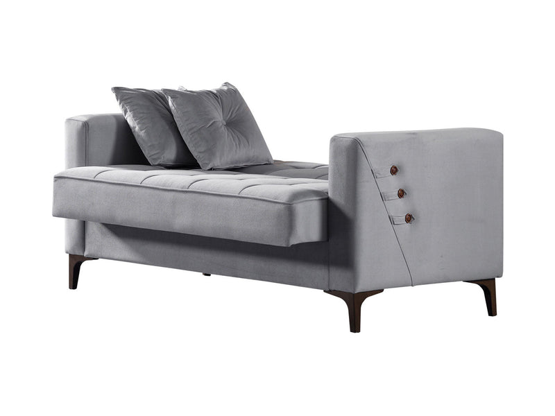 Step 63" Wide Square Arm Convertible Loveseat - Gate FurnitureLoveseat
