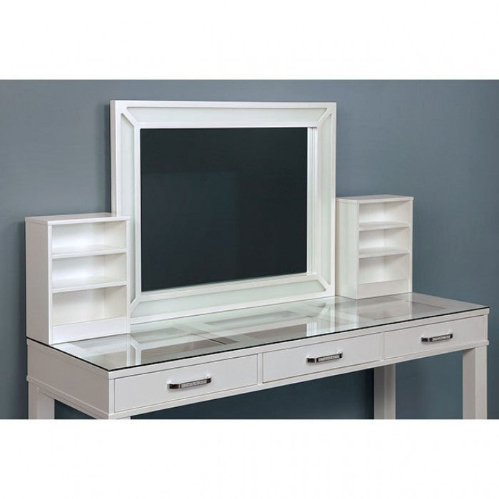 Stephanie Luminous White Vanity Set - FOA-DK5685WH-PK