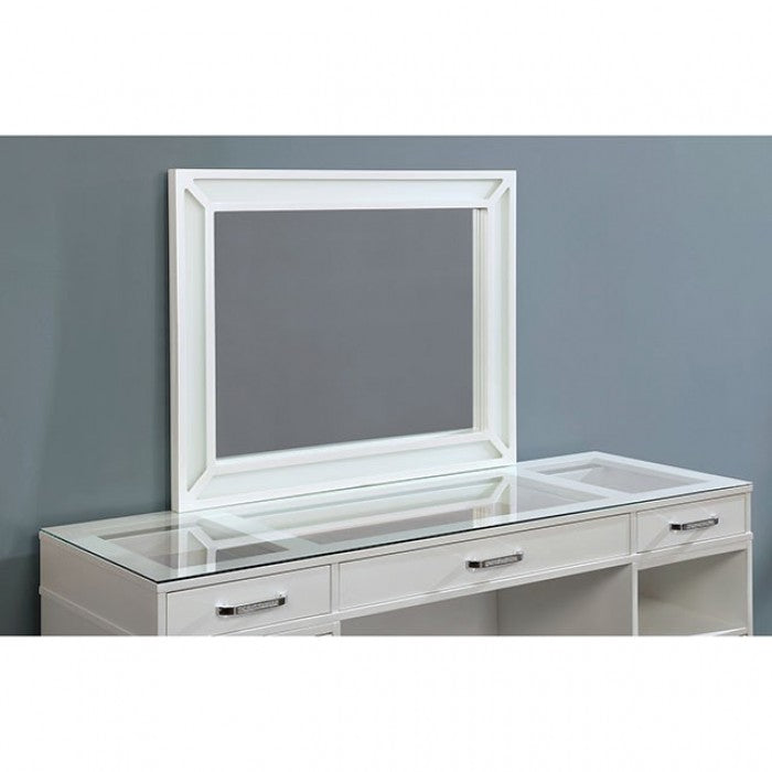 Stephanie Luminous White Vanity Set - FOA-DK5685WH-PK