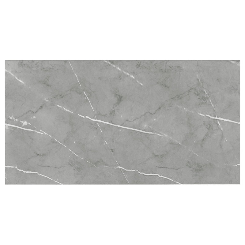 Sterling 72-inch Rectangular Dining Table Grey Faux Marble - 108121