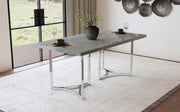 Sterling 72-inch Rectangular Dining Table Grey Faux Marble - 108121