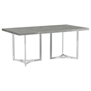 Sterling 72-inch Rectangular Dining Table Grey Faux Marble - 108121