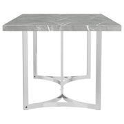 Sterling 72-inch Rectangular Dining Table Grey Faux Marble - 108121