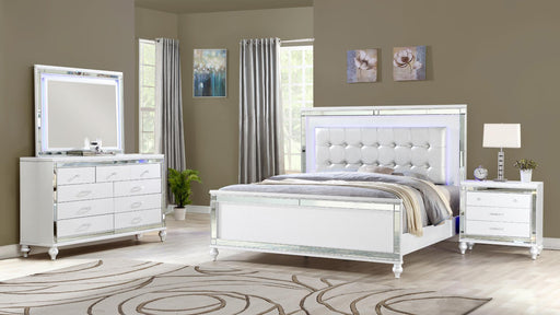 Sterling Queen 4 Pc Bedroom Set in White - Sterling Queen 4 Pc Bedroom Set in White