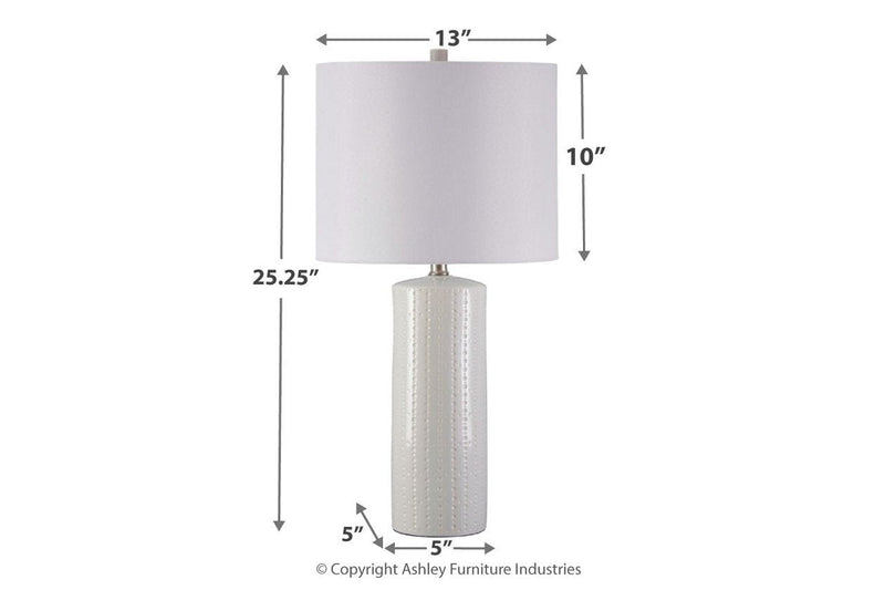 Steuben White Table Lamp (Set of 2) - Gate FurnitureTable Lamp Pair