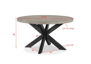 Stevens Charcoal Black/Light Gray Round Dining Set - Gate FurnitureDining Room Set