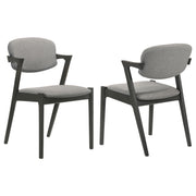 Stevie Padded Wood Dining Arm Chair Black (Set of 2) - 115112