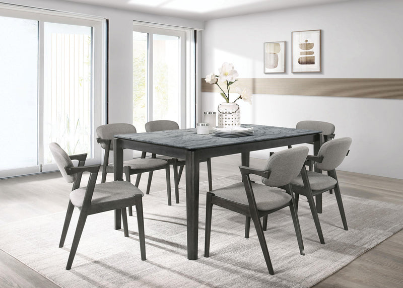Stevie Padded Wood Dining Arm Chair Black (Set of 2) - 115112