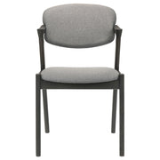 Stevie Padded Wood Dining Arm Chair Black (Set of 2) - 115112