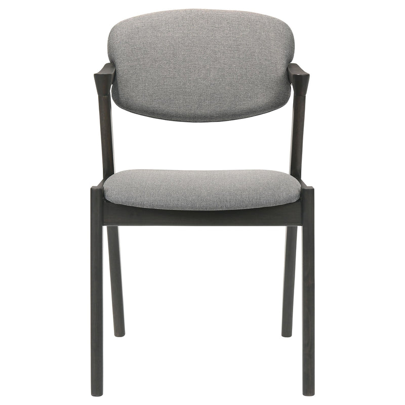 Stevie Padded Wood Dining Arm Chair Black (Set of 2) - 115112