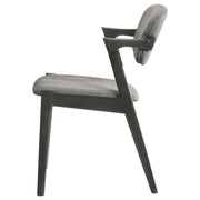 Stevie Padded Wood Dining Arm Chair Black (Set of 2) - 115112