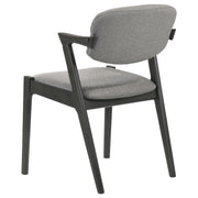 Stevie Padded Wood Dining Arm Chair Black (Set of 2) - 115112