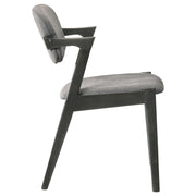 Stevie Padded Wood Dining Arm Chair Black (Set of 2) - 115112