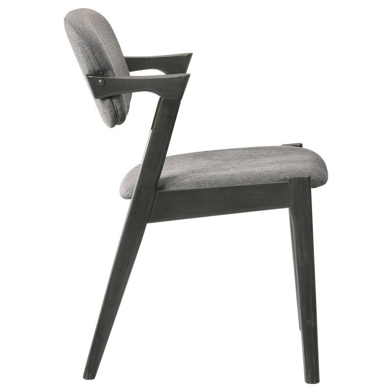 Stevie Padded Wood Dining Arm Chair Black (Set of 2) - 115112