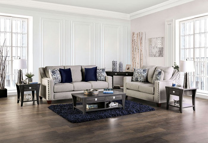 Stickney Light Gray/Navy Loveseat - SM6441-LV