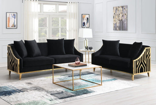 Stillo 2 PC ( Sofa & Loveseat ) - L821-BLK-2PC
