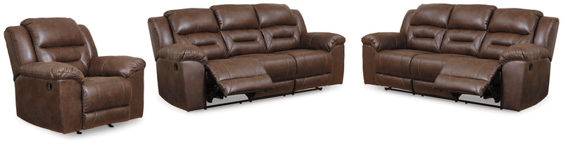 Stoneland Chocolate 2 Reclining Sofas and Recliner - 39904U8