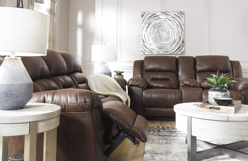 Stoneland Chocolate Reclining Living Room Set - Gate FurnitureLiving Room Set