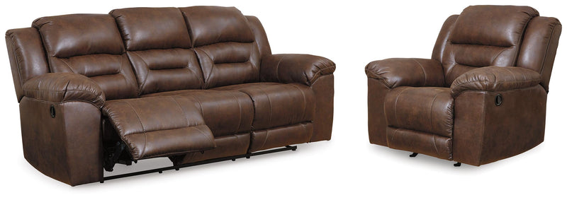 Stoneland Chocolate Reclining Sofa and Recliner - 39904U7