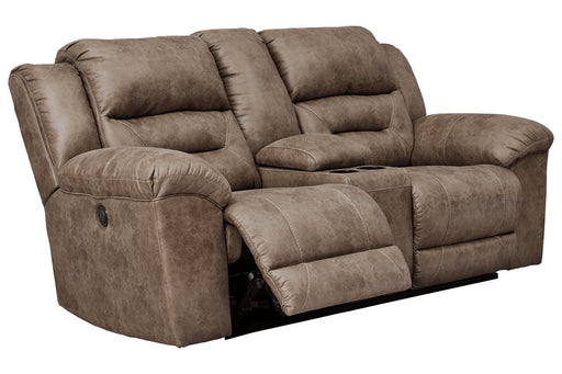 Stoneland Fossil Power Reclining Loveseat with Console - Gate FurniturePower Reclining Loveseat