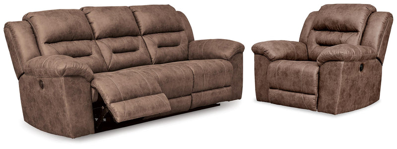 Stoneland Fossil Power Reclining Sofa and Power Recliner - 39905U10