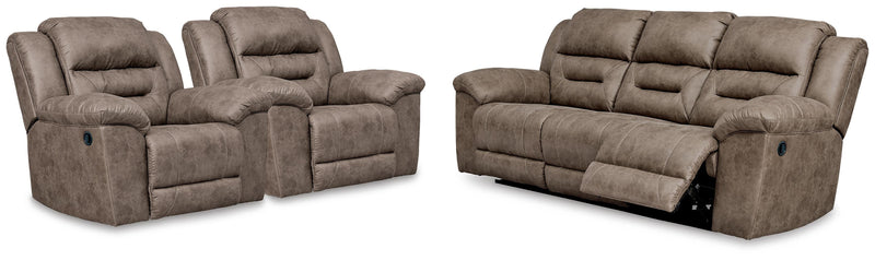 Stoneland Fossil Reclining Sofa and 2 Recliners - 39905U8