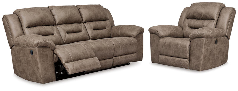 Stoneland Fossil Reclining Sofa and Power Recliner - 39905U7
