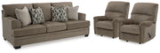 Stonemeade Nutmeg Sofa and 2 Recliners - 59505U12