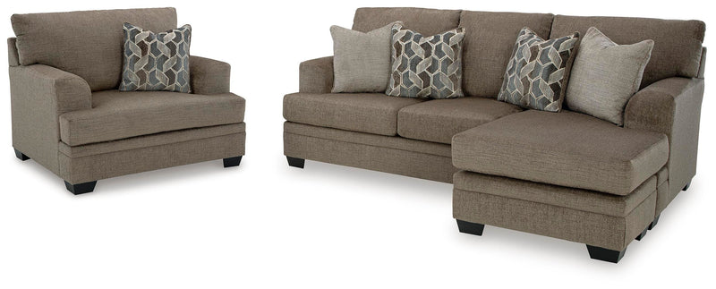 Stonemeade Nutmeg Sofa Chaise and Oversized Chair - 59505U6
