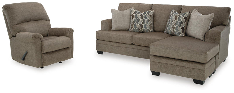 Stonemeade Nutmeg Sofa Chaise and Recliner - 59505U5