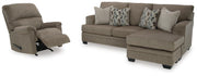 Stonemeade Nutmeg Sofa Chaise and Recliner - 59505U5