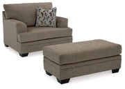 Stonemeade Sofa Chaise, Chair, and Ottoman in Nutmeg - PKG018541