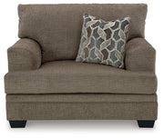Stonemeade Sofa Chaise, Chair, and Ottoman in Nutmeg - PKG018541