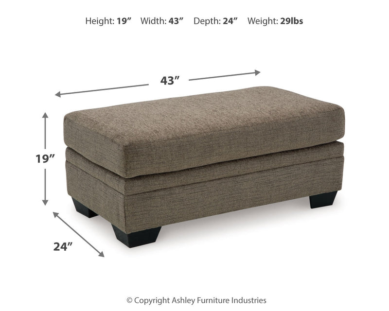 Stonemeade Sofa Chaise, Chair, and Ottoman in Nutmeg - PKG018541
