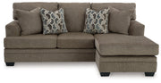 Stonemeade Sofa Chaise, Chair, and Ottoman in Nutmeg - PKG018541