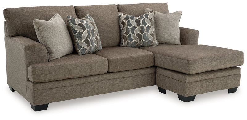 Stonemeade Sofa Chaise, Chair, and Ottoman in Nutmeg - PKG018541
