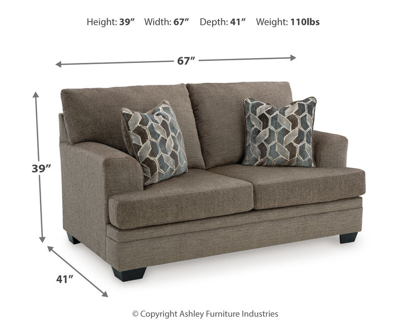 Stonemeade Sofa, Loveseat, Chair and Ottoman in Nutmeg - PKG018540