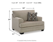 Stonemeade Sofa, Loveseat, Chair and Ottoman in Taupe - PKG018536