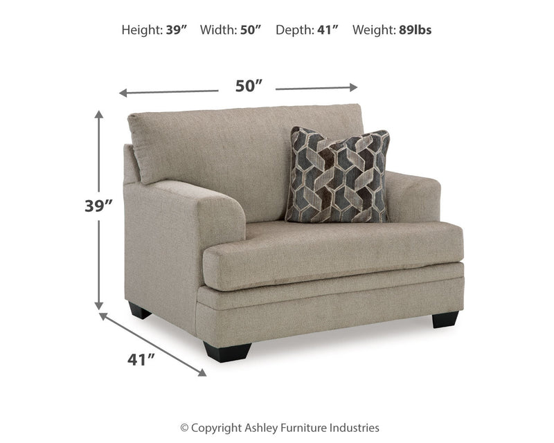 Stonemeade Sofa, Loveseat, Chair and Ottoman in Taupe - PKG018536