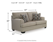 Stonemeade Sofa, Loveseat, Chair and Ottoman in Taupe - PKG018536