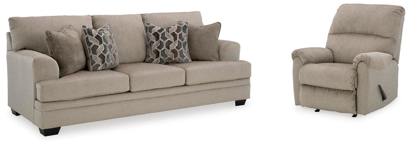 Stonemeade Taupe Sofa and Recliner - 59504U7