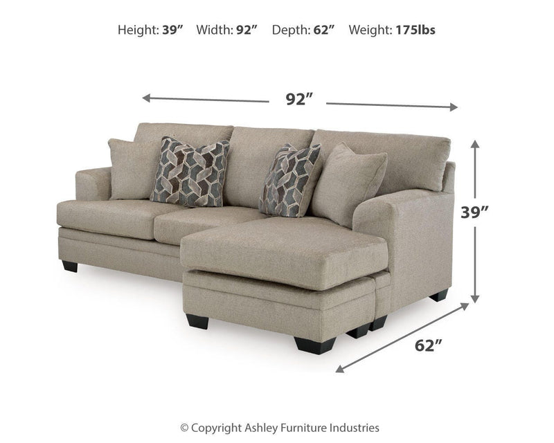 Stonemeade Taupe Sofa Chaise and Oversized Chair - 59504U6