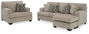 Stonemeade Taupe Sofa Chaise and Oversized Chair - 59504U6