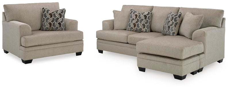 Stonemeade Taupe Sofa Chaise and Oversized Chair - 59504U6