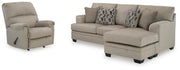 Stonemeade Taupe Sofa Chaise and Recliner - 59504U5