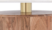 Stonewood Marble Top And Acacia Wood Base Coffee Table in Natural - 221-CT